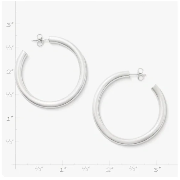 James Avery Fiesta Hoops Sterling Silver Earrings Large - Picture 2 of 6